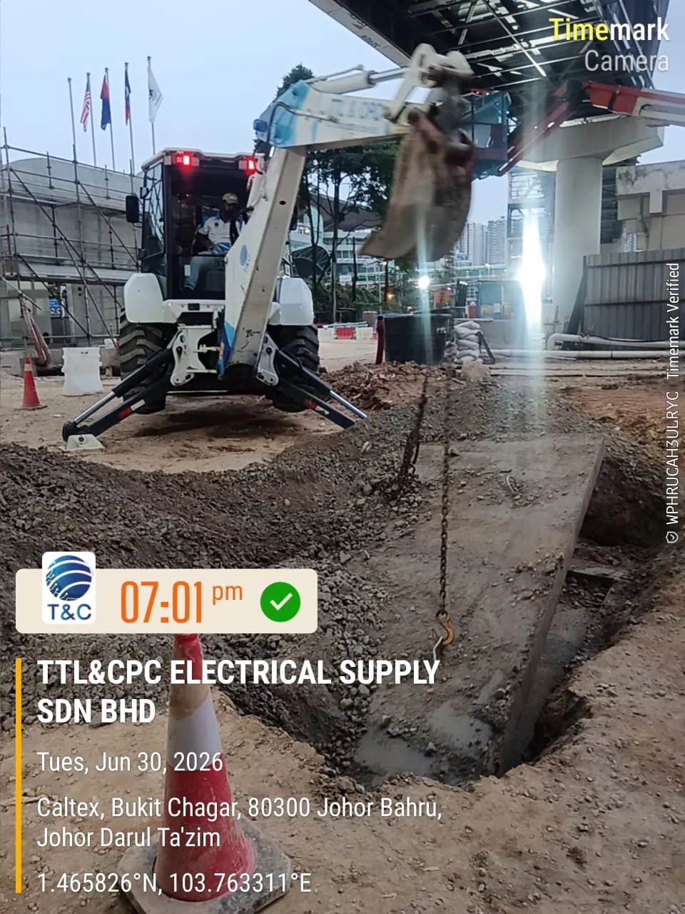 Excavation equipment at the MSPR development.